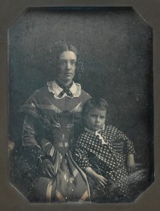 إليزابيث باكويل جيمس وابنها ، فرانك ب.جيمس ، كاليفورنيا. 1846. بواسطة جون بلومبي جونيور.