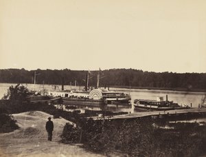 Plauter قارب التموين الطبي ، على Appomattox. ، يناير 1865 (طباعة زلال مثبتة على ورق منسوج)