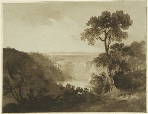منظر من كليفتون داون ، حوالي عام 1820 (قلم رصاص وألوان مائية على ورق)