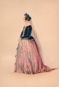 ضيف في زي الملكة فيكتورياس بال كوستوميه ، 12 مايو 1842 ، 1843.