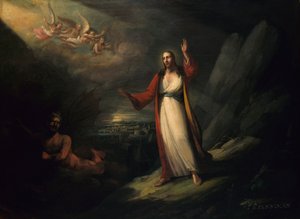 المسيح يجربه إبليس 1818. بواسطة جون ريتو بينيمان