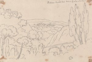 بين Castel del Bosco و La Scala بواسطة جون روبرت Cozens