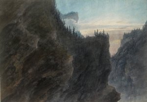 مدخل وادي غراندي شارتروز في دوفين ، 1770-1790 بواسطة جون روبرت Cozens