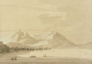 بحيرة كومو (قلم رصاص وغسل على ورق) (زوج من 111238) بواسطة جون روبرت Cozens