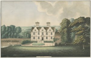 Pendeford Hall: رسم بالألوان المائية ، بدون تاريخ [19th cent]