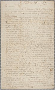 رسالة من جون رو ، طالب في سانت أندروز ، إلى عمه 1691 بواسطة جون رو