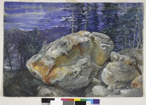 جزء من جبال الألب ، c.1854-56 (مرحاض وغواش فوق قلم رصاص على ورق) بواسطة جون روسكين