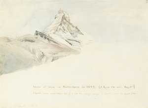 ماترهورن ، سويسرا ، من الشمال الشرقي ، 1849 بواسطة جون روسكين