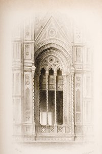 زخارف من Campanile of Giotto ، فلورنسا ، من `` المصابيح السبعة للهندسة المعمارية &39;&39; لجون روسكين ، محفورة بواسطة James Charles Armytage (c.1820-97) نشرت عام 1894 (النقش)