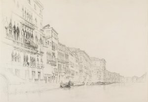 منظر من Palazzo Bembo إلى Palazzo Grimani ، البندقية ، مايو - يونيو 1870 بواسطة جون روسكين