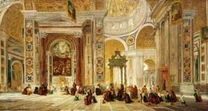 "الجزء الداخلي من القديس بطرس ، روما" ، ١٨٢٤-١٨٨٥