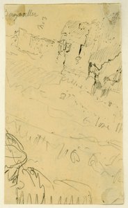"Bagnolles des l'Orne" ، 1817-22 (جرافيت على ورق) بواسطة جون سيل كوتمان