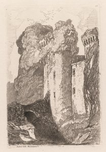 Liber Liberiorium: Ragland Castle ، Monmouhshire ، 1838. بواسطة جون سيل كوتمان