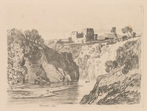 Liber Studiorum: اللوحة 27 ، قلعة كيلغارين ، ويلز الشمالية ، 1838. بواسطة جون سيل كوتمان