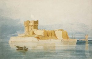 No.1477 حصن سانت ماركوف ، بالقرب من كوينفيل ، في Rade de la Hougue ، نورماندي بواسطة جون سيل كوتمان