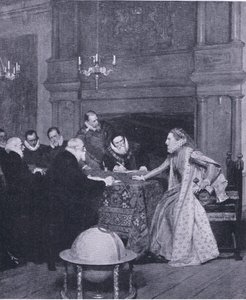 "البحرية الإسبانية في الخارج" ، من كتاب Cassells History of the British People الذي نشرته Waverley Book Company ، حوالي 1950 (ليتو) بواسطة جون سيمور لوكاس