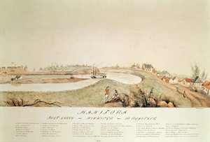 مانيتوبا ، تظهر محطة تجارية لشركة خليج هدسون ، 1871