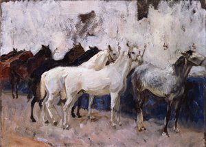الخيول في بالما ، مايوركا ، إسبانيا ، 1908 بواسطة جون سينغر سارجنت