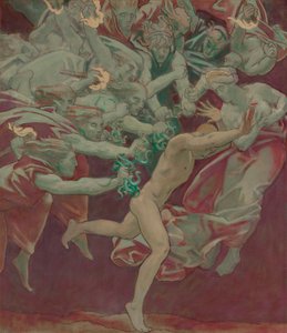 دراسة لمتحف الفنون الجميلة ، بوسطن ، الجداريات: Orestes and the Furies بواسطة جون سينغر سارجنت