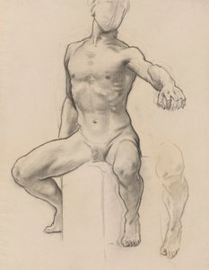 دراسة فرساوس للفرس على Pegasus Slaying Medusa ، جدارية ، درج ، متحف الفنون الجميلة ، بوسطن [؟] بواسطة جون سينغر سارجنت