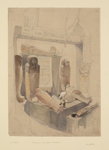 مومياوات في معهد بريستول ، حوالي عام 1834 (ألوان مائية وقلم رصاص على ورق)