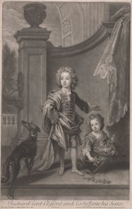 ريتشارد ، لورد كليفورد (1695-1753) وأخته ليدي جين بويل (ت 1780) بواسطة جون سميث