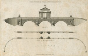 تشيلنجتون بارك - الجسر المقترح: الرسم البني الداكن ، [1789] بواسطة جون سوان