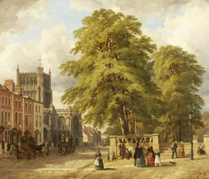 View of College Green (oil on canvas) بواسطة جون سير