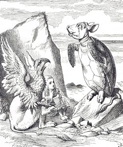 أليس و Mock Turtle و Gryphon من Alice