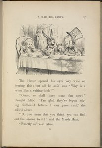 أليس في حفل شاي Mad Hatter. بواسطة جون تينيل