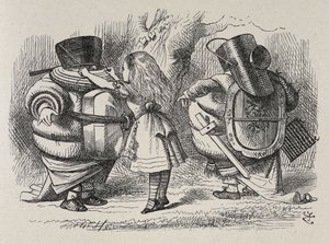 أليس تلبيس Tweedledee و Tweedledum. بواسطة جون تينيل