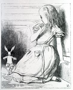Alice et le rabbit - في "مغامرات أليس في بلاد العجائب وعبر الزجاج" للمخرج لويس كارول. جون تينيل (1820-1914) بواسطة جون تينيل