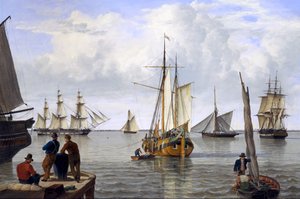الشحن فى مصب نهر التايمز 1820 بواسطة جون توماس سيريس
