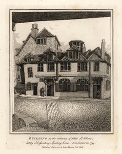 تم هدم مبنى عند مدخل Little St Helen’s ، مؤخرًا دار اجتماعات منشقة ، في عام 1799 بواسطة جون توماس سميث