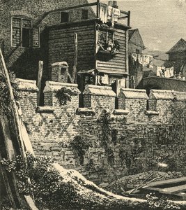 جزء من جدار لندن في سانت جايلز ، Cripplegate ، 1812 ، 1925. بواسطة جون توماس سميث