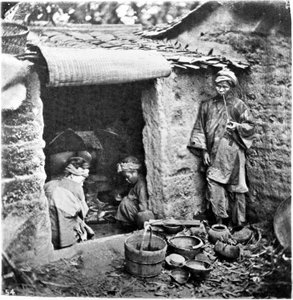 الصين ، عائلة بسيطة ، حوالي عام 1870 (صورة) بواسطة جون طومسون