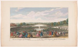 منظر لأشجار البرتقال أمام Orangerie في قصر فرساي منظر لحديقة شجرة البرتقال في فرساي (العنوان على الكائن)