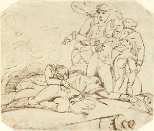 وفاة الجنرال مونتغمري في الهجوم على كيبيك ، 31 ديسمبر 1775 بواسطة John Trumbull