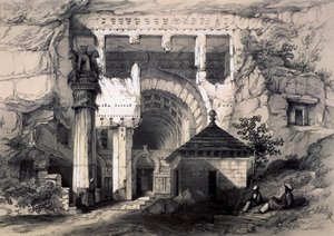 كارلي ، مدخل كهف شايتيا العظيم ، 1845. بواسطة جون ويل