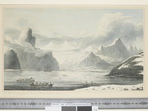 F.25 منظر من Snug Corner Cove ، في صوت الأمير ويليام ، حوالي 1773 - 84 (ألوان مائية) بواسطة جون ويبر
