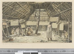 F.34 داخل منزل في أونالاشكا ، حوالي 1773 - 84 (ألوان مائية) بواسطة جون ويبر