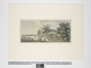 F.3 منظر في Anamooka ، حوالي 1773 - 84 (ألوان مائية ونقوش مطبوعة)