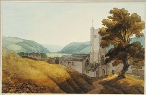 من فناء الكنيسة في Dulverton ، سومرست ، 1800 بواسطة جون وايت أبوت