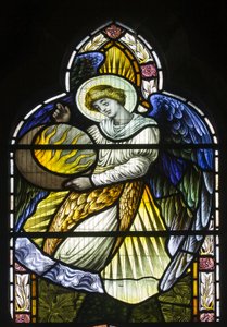 Angel Holding The Sun، c.1889 بواسطة جون ويليام براون