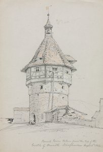 برج دائري ، قلعة مونوث ، شافهاوزن ، سويسرا ، 1842. بواسطة جون ويليام كاسيلير