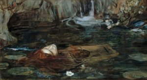 دراسة الحوريات البحث عن رأس Orpheus بواسطة جون وليام ووترهاوس