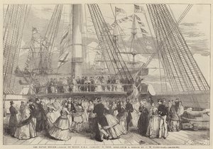 The Naval Review، Dance on Board HMS Caesar، 91، Captain Robb بواسطة John Wilson Carmichael