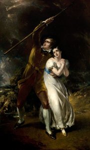 سيلادون وأميليا في عاصفة ، 1840-1849 بواسطة جون وود