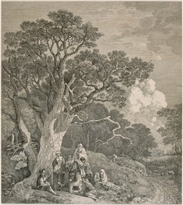 غجر في الغابة ، بعد توماس غينزبورو ، 1740-1780. بواسطة جون وود