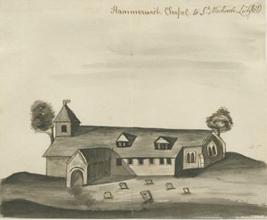 كنيسة هامرويتش: رسم بني داكن ، بدون تاريخ [ج 1780]